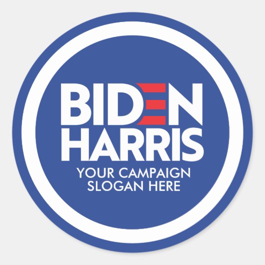 Aangepaste Biden Harris 2024 campagne slogan Ronde Sticker (Voorkant)