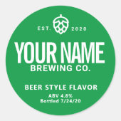 Aangepaste Bier Canning Labels - Verander woorden (Voorkant)