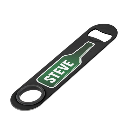 Aangepaste bierflesopening met aangepaste naam speed flessenopener (Voorkant Gekanteld)