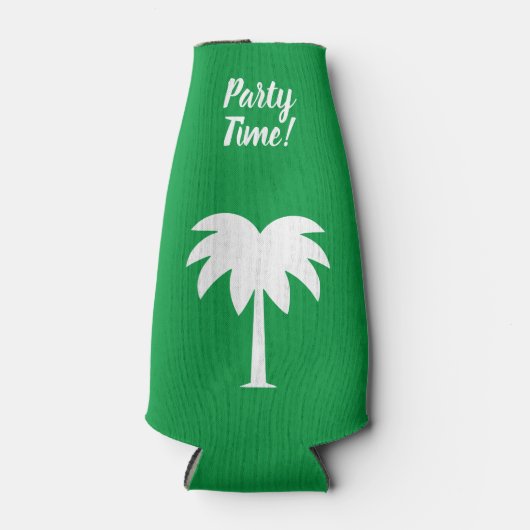 Aangepaste bierflessenkoeler met palmboom flesjeskoeler (Voorkant)