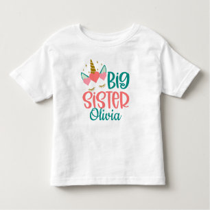 Aangepaste Big SIster met naam Kinder Shirts