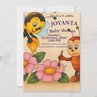Aangepaste bij baby shower kaart