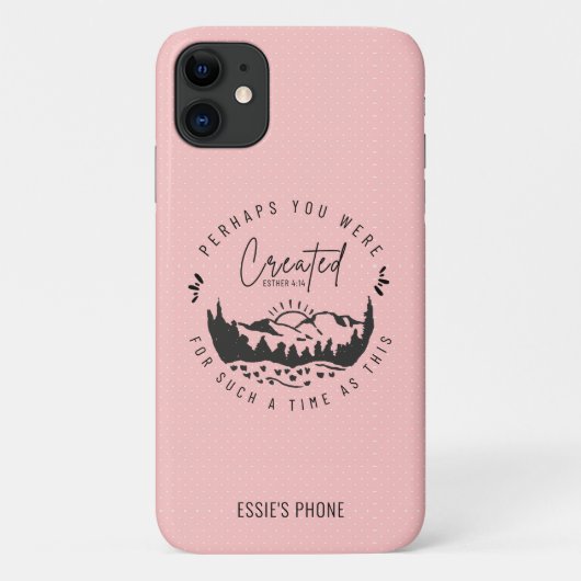 Aangepaste bijbel Verse Blush Christelijk Case-Mate iPhone Case (Achterkant)