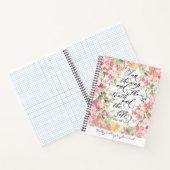 Aangepaste Bijbel Verse Floral Prayer Journal Notitieboek (Binnen)