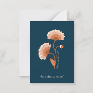 Aangepaste Bijbel Verse Retro Floral Christelijk Notitiekaartje