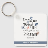 Aangepaste bijbel Verse Ronde Sleutelhanger (Voorkant)