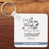 Aangepaste bijbel Verse Ronde Sleutelhanger (Voorkant)