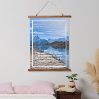 Aangepaste bijbelverzen citaten en gepersonaliseer hangend wandkleed