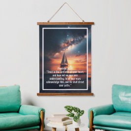 Aangepaste bijbelverzen citaten en gepersonaliseer hangend wandkleed