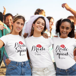 Aangepaste bijten Lips Bruid Bachelorette Party T-shirt