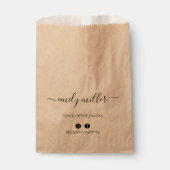 Aangepaste bijtende Elegant Calligraphy Script Bag Bedankzakje (Voorkant)