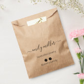 Aangepaste bijtende Elegant Calligraphy Script Bag Bedankzakje (Gezegeld)