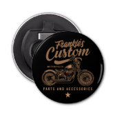 Aangepaste biker-motorfiets button flesopener (Voorkant)