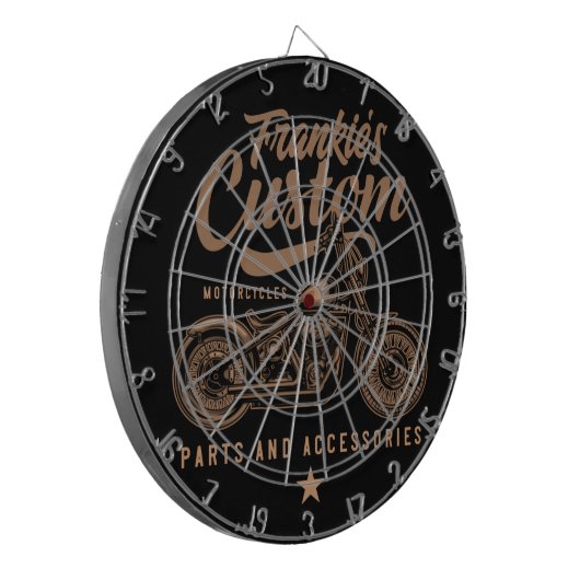Aangepaste biker-motorfiets dartbord (Voorkant Links)