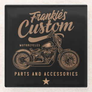 Aangepaste biker-motorfiets glazen onderzetter
