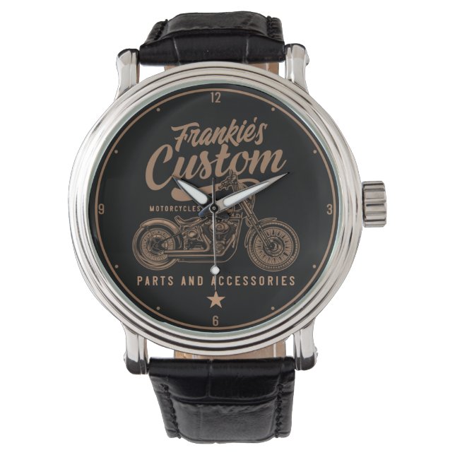 Aangepaste biker-motorfiets horloge (Voorkant)