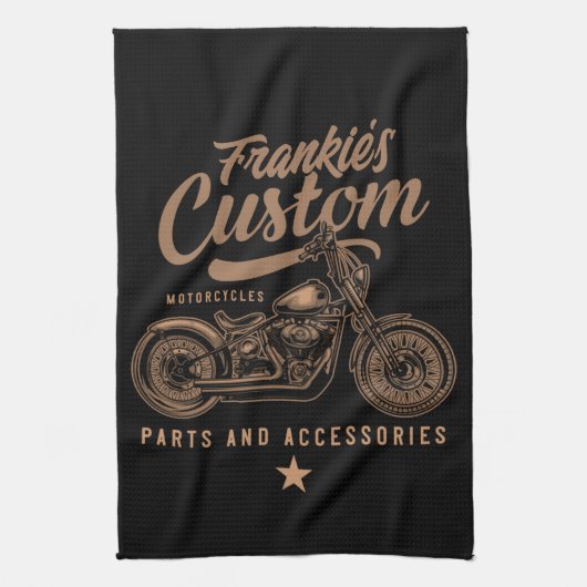 Aangepaste biker-motorfiets theedoek (Verticaal)