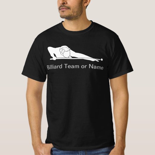 Aangepaste biljart poolcompetitie teamuitrusting t-shirt (Voorkant)
