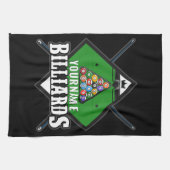 Aangepaste Billiards NAME Cue Rack Pool Room Theedoek (Horizontaal)