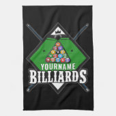 Aangepaste Billiards NAME Cue Rack Pool Room Theedoek (Verticaal)