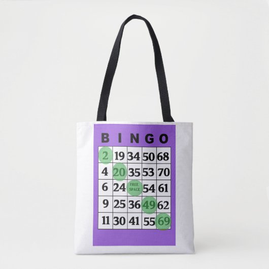 Aangepaste BINGO-tas met "Good Luck" Tote Bag (Voorkant)