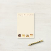 Aangepaste binnenrollen op de lijst met kruidenier post-it® notes (Op bureau)