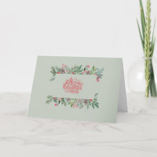 Aangepaste Binnenste Tekst met Warme Kerstwensen Feestdagen Kaart