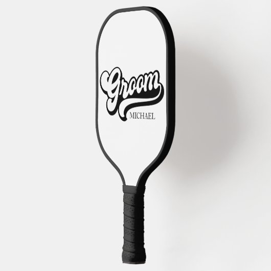 Aangepaste Birde en bruidegom Naam Pickleball Paddle (Links)
