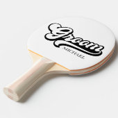 Aangepaste Birde en bruidegom Naam  Tafeltennisbatje (Voorkant Gekanteld)