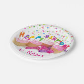 Aangepaste 'Birthday'-Borden voor meisjespapier Papieren Bordje (Gekanteld)
