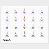Aangepaste Birthday Cupcake Stickers (Vel)