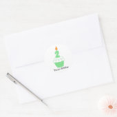 Aangepaste Birthday Cupcake Stickers (Envelop)