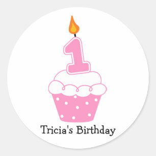 Aangepaste Birthday Cupcake Stickers