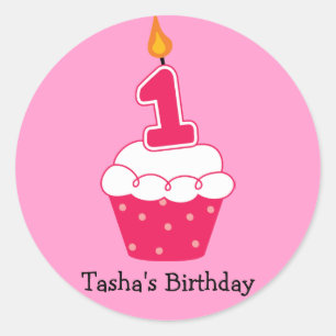 Aangepaste Birthday Cupcake Stickers