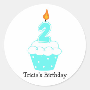 Aangepaste Birthday Cupcake Stickers