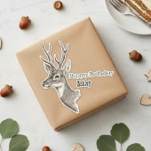 Aangepaste 'Birthday Deer' Sticker