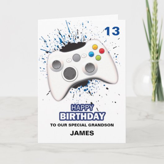 Aangepaste Birthday-kaart voor gamecontrollers Kaart (Voorkant)