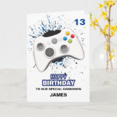 Aangepaste Birthday-kaart voor gamecontrollers Kaart (Gele Bloem)