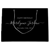 Aangepaste Birthday Large Gift Bag Groot Cadeauzakje (Voorkant)