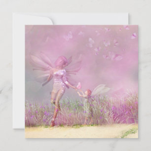 Aangepaste Birthday Modern Girly Pink Fairies