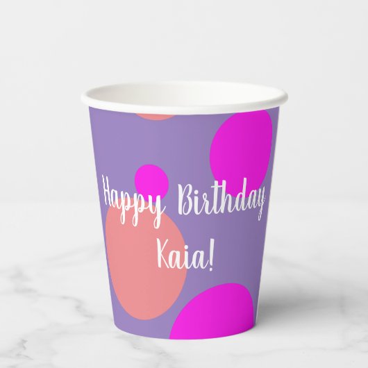 Aangepaste Birthday Orca Killer Whale Papieren Bekers (Achterkant)