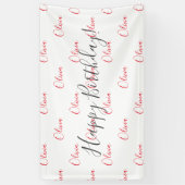 Aangepaste Birthday Red Name Banner (Verticaal)