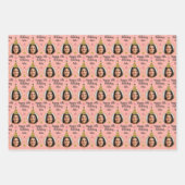 Aangepaste 'Birthday'-verlooppapier, Pet roze  Inpakpapier Vel (Voorkant 3)