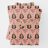 Aangepaste 'Birthday'-verlooppapier, Pet roze  Inpakpapier Vel (In situ)