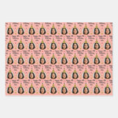 Aangepaste 'Birthday'-verlooppapier, Pet roze  Inpakpapier Vel (Voorkant)