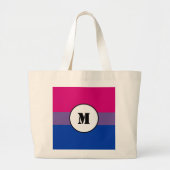 Aangepaste biseksualiteit vlag Drawstring Grote Tote Bag (Voorkant)