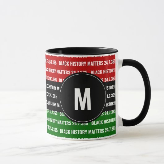 Aangepaste BLACK GESCHIEDENIS-Mok voor monogram Mok (Rechts)