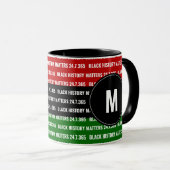 Aangepaste BLACK GESCHIEDENIS-Mok voor monogram Mok (Voorkant rechts)