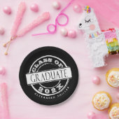 Aangepaste Black Graduation Party Afstuderen Papieren Bordje (Feest)