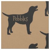 Aangepaste Black Lab Hondenras Fabric Stof (Close Up)